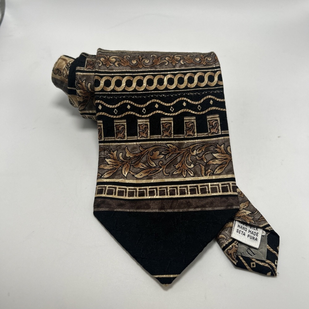 Dani Tie Mens Necktie 100% Silk Black